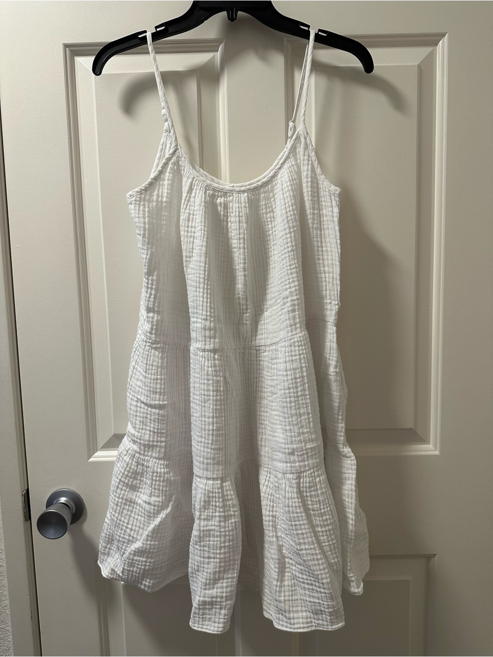 H&M White Gauze Tiered Sundress